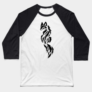 Fox Tribal Tattoo Baseball T-Shirt